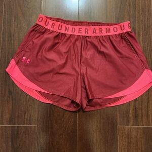 Under Armour Women's Athletic Shorts - Red and Pink